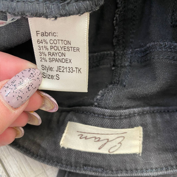 Elan Black Side Fray Fringe Mid-Rise Skinny Jeans Stretch - Medium 28 29 - Picture 11 of 14